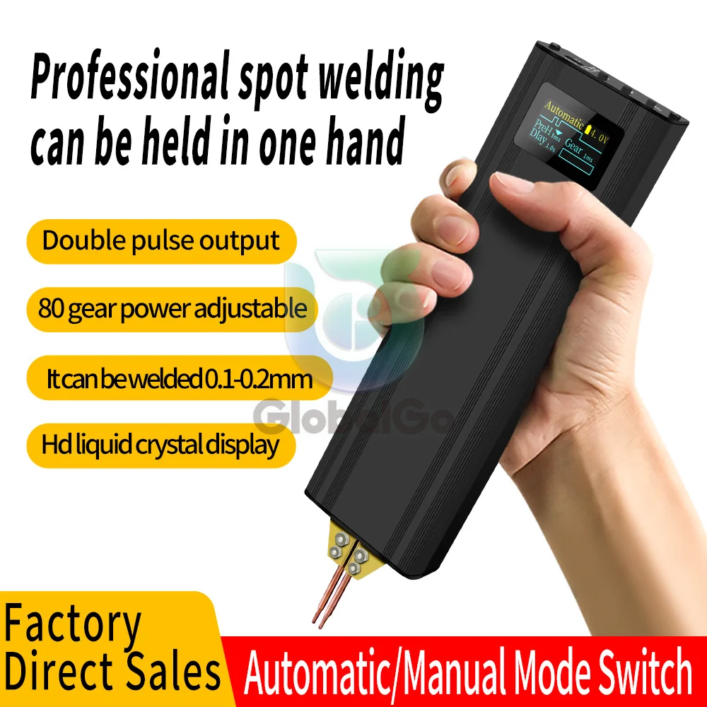 5000mA LCD Display DIY Spot Welding Pen Spot Welder Hand-held with Automatic Trigger For 18650 Weld Mini Spot Weld soldering iron hand held auto send tin gun welding heating repair tools with removable solder wire holder electric tin welder