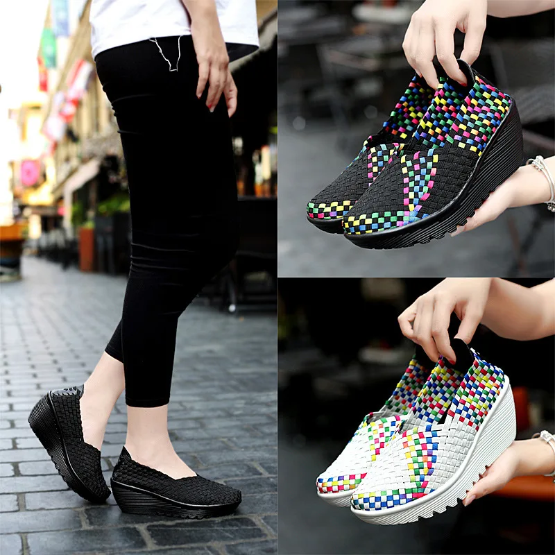 comemore 2023 Breathable Casual Women Shoes Loafers Platform