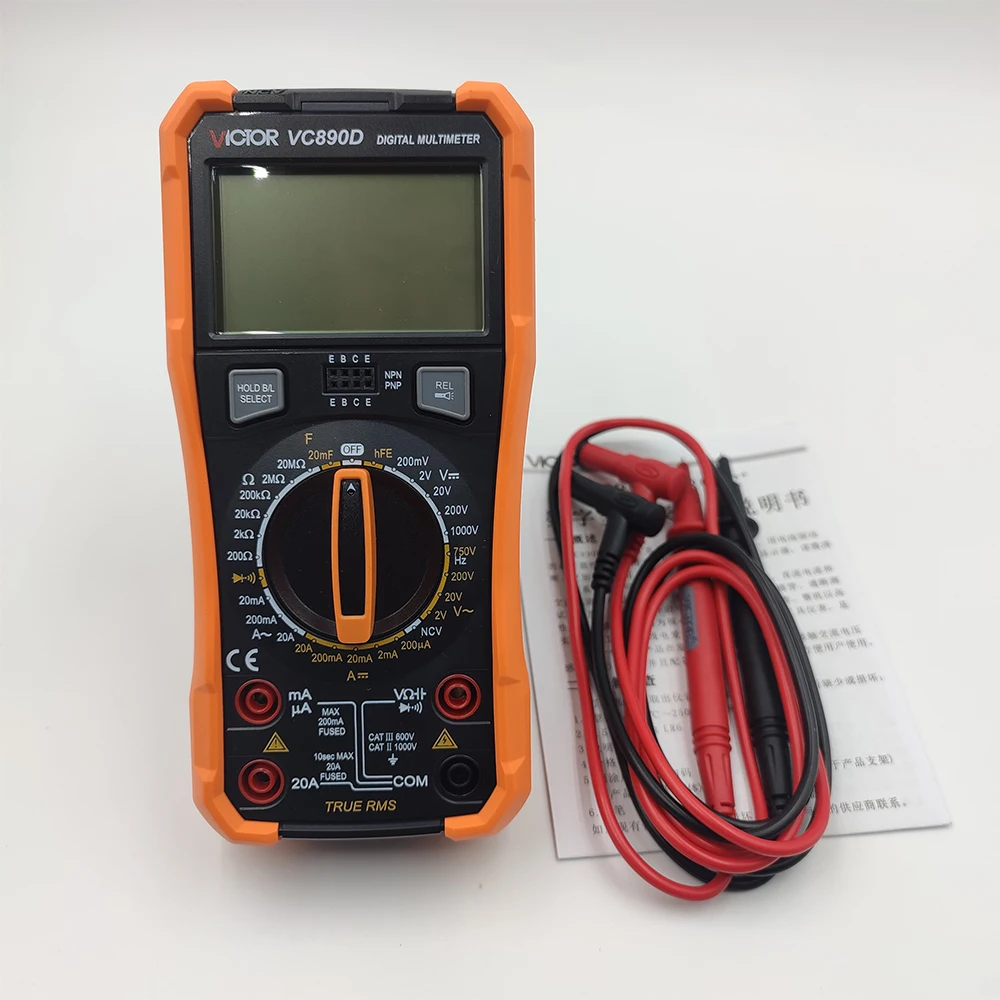 VICTOR VC890D VC890C+ Professional Digital Multimeter True RMS Multimeter 20mF C