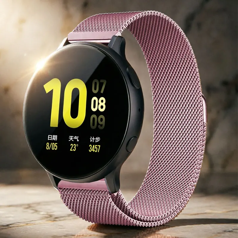 Universal 20mm/22mm Magnetic Smartwatch Bracelet Strap - Sleek Design