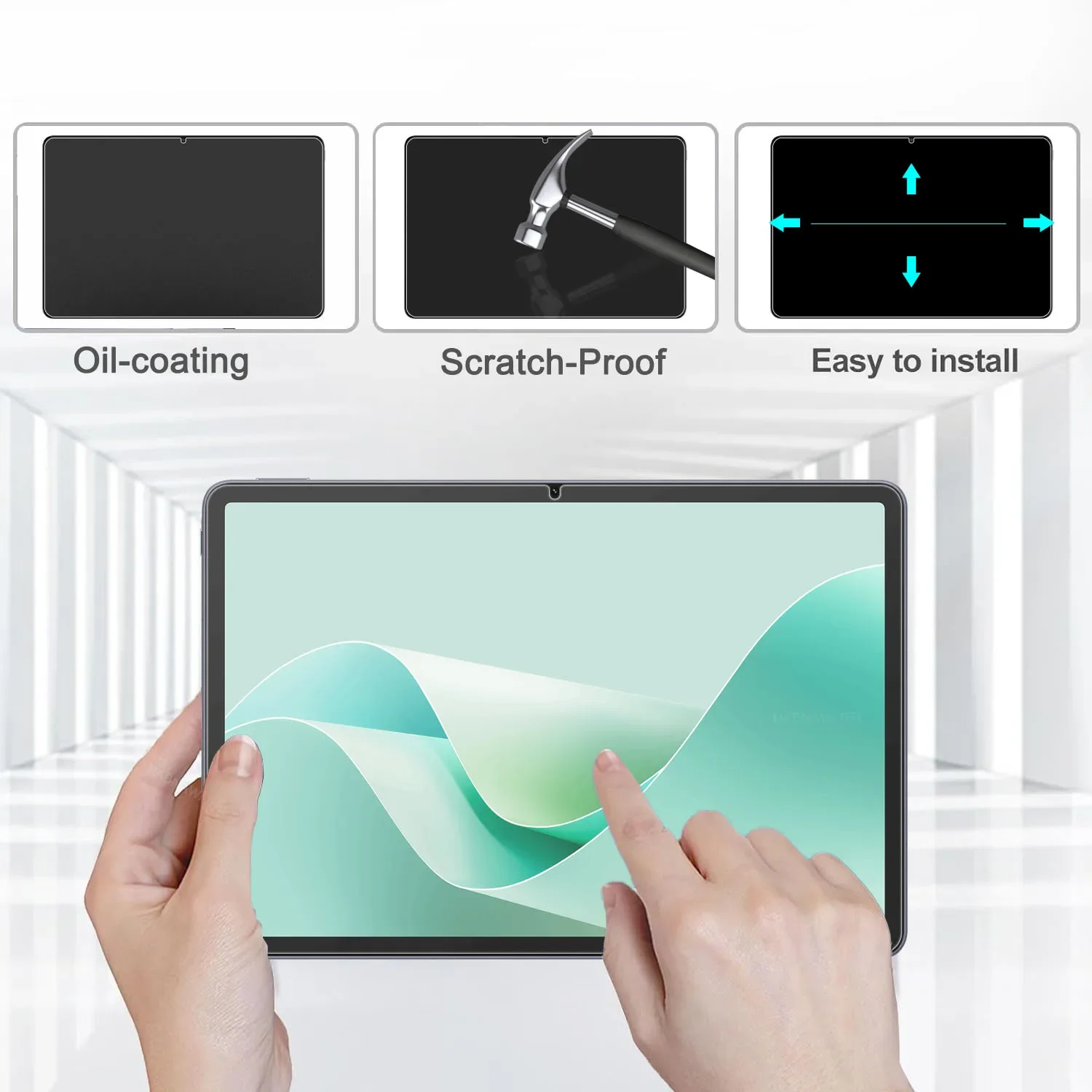 2PCS Tempered Glass Screen Protector for 11-Inch Tablets - HD Clear Film for Enhanced Device Protection