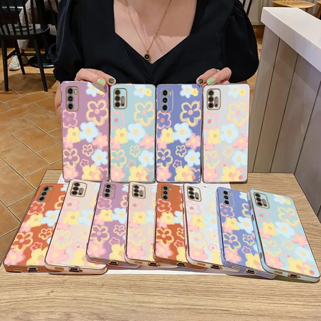 Elegant Floral Plating Silicone Phone Case