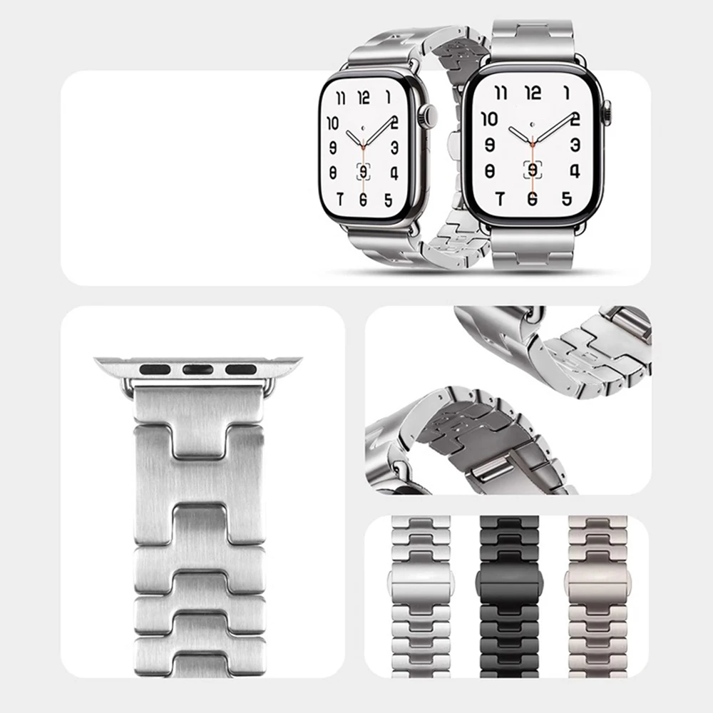 Elegant Stainless Steel H Bracelet