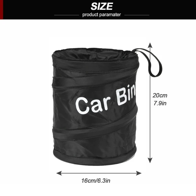 APKTNKA 1Pc Black Car Trash Can Pack Bag Waterproof Trash Bag for Little Leak Proof Car SUV Truck Cooler Bag- Car Garbage Bag car accessories