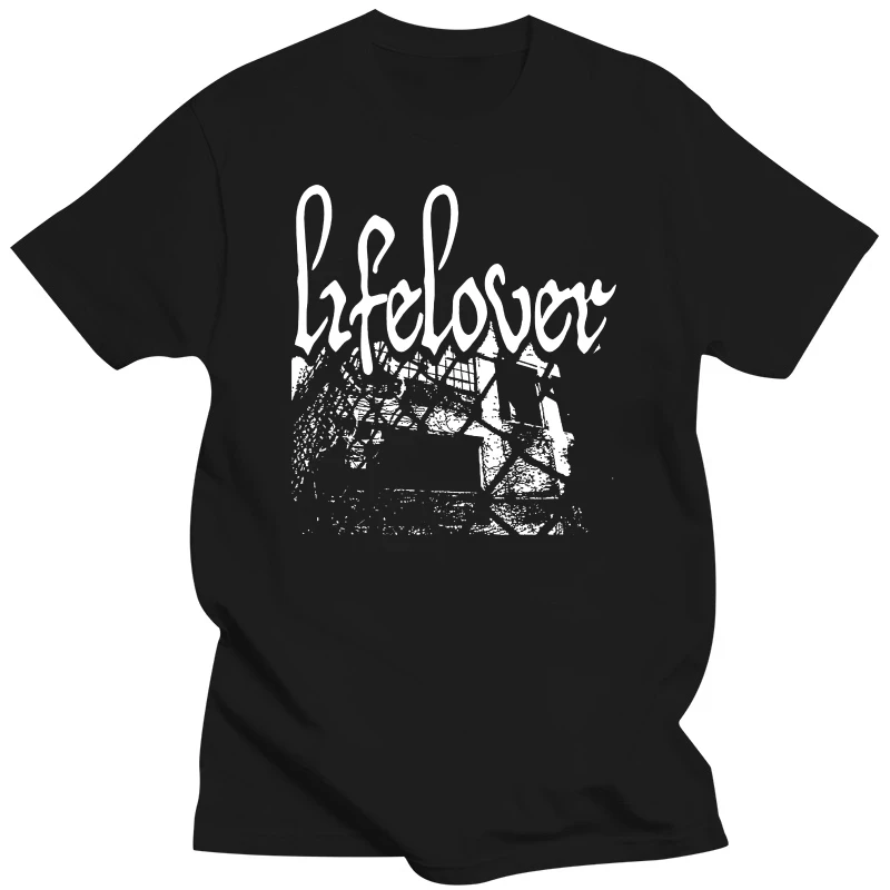 LIFELOVER 프리미엄 100% 코튼 반팔 티셔츠 남성용, 콜드 월드, 완전 증오, Apati Urfaust, 오버사이즈, 여..