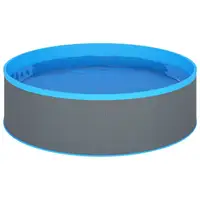 Piscine murale ronde en acier 350 x 90 cm grise avec skimmer et pompe filtrante, piscine hors-sol pour jardin et terrasse, piscine familiale pour adultes et enfants, ensemble piscine pour l'été et la détente en plein air, piscine de jardin pour la maison 8