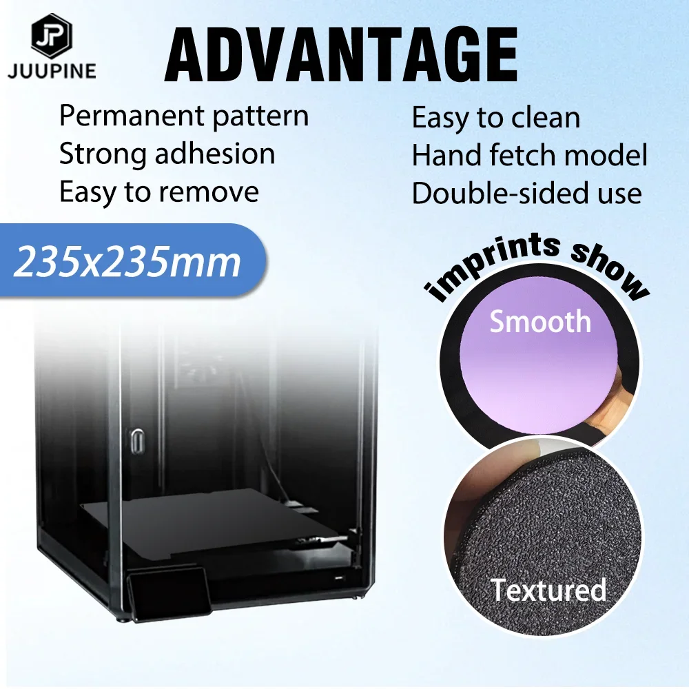 Pei 플레이트 235x235 가열 베드, Ender 3 V3 Se 빌드 플레이트, 블랙 Pei 교체 시트, Ender 3 V3 Se 마그네틱 플레이트 업그레이드 키트