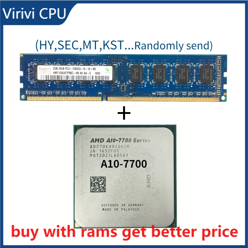 Четырехъядерный процессор DDR3 2G 1333 МГц со стандартом Φ A10 7700K 7700 3 4 ГГц AD770KXBI44JA Socket FM2