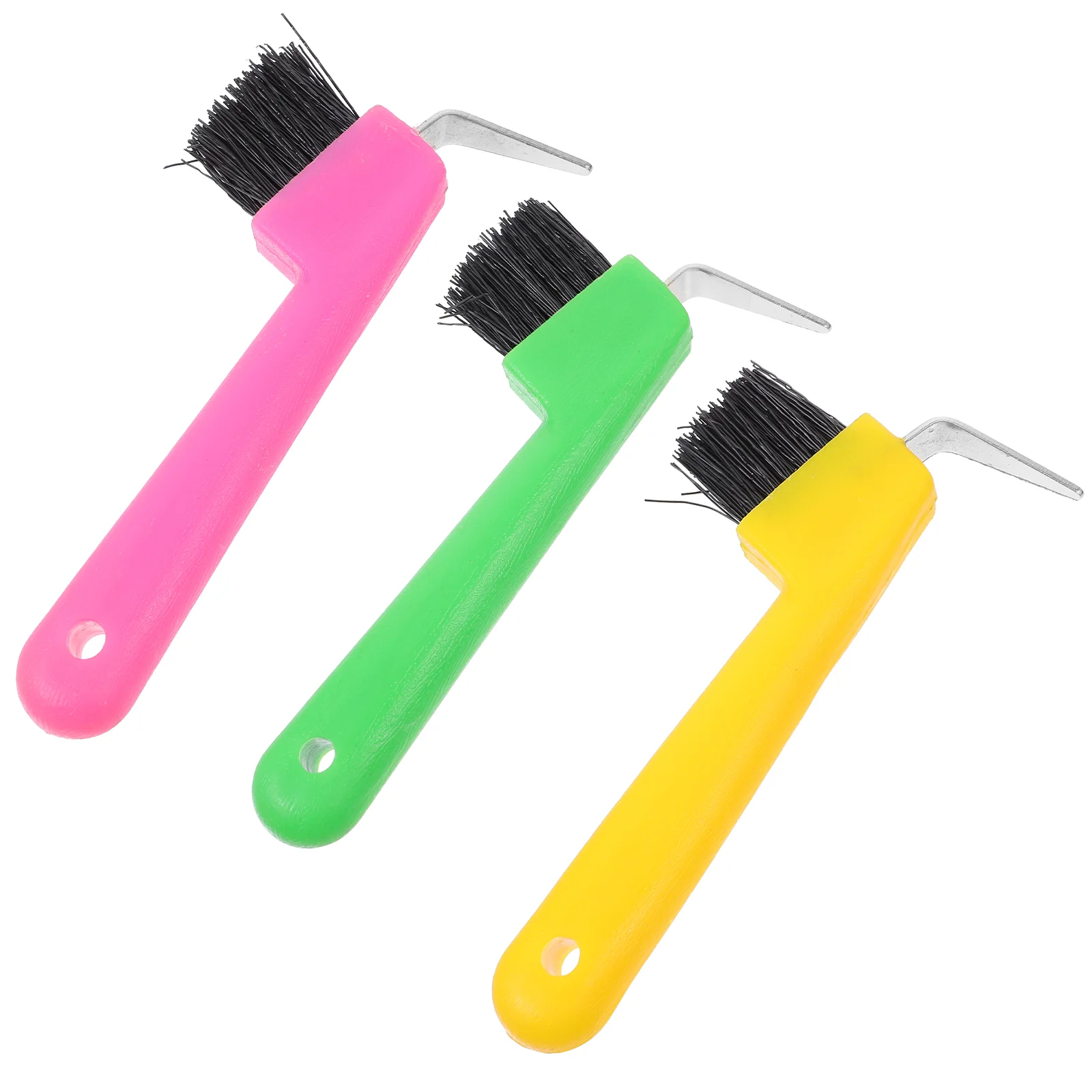Plastic Horse Hoof Pick Brush Grip Hoof Pick Handle Cleaning Brush Horseshoe Grooming Tool Portable Hoof Pick Horse