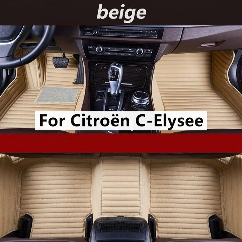 

Transverse grain Custom Car Floor Mats For Citroën C-Elysee Auto Accessories Foot Carpet