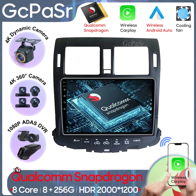

Qualcomm Snapdragon Car Radio Android For Toyota Crown 2010 - 2013 GPS Navigation Stereo Bluetooth Auto 5G Wifi No 2din BT Head