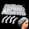 100Pcs Disposable Shower Bath Cap Plastic Waterproof Woman Head Hair Cover Bathing Hat Plastic 1