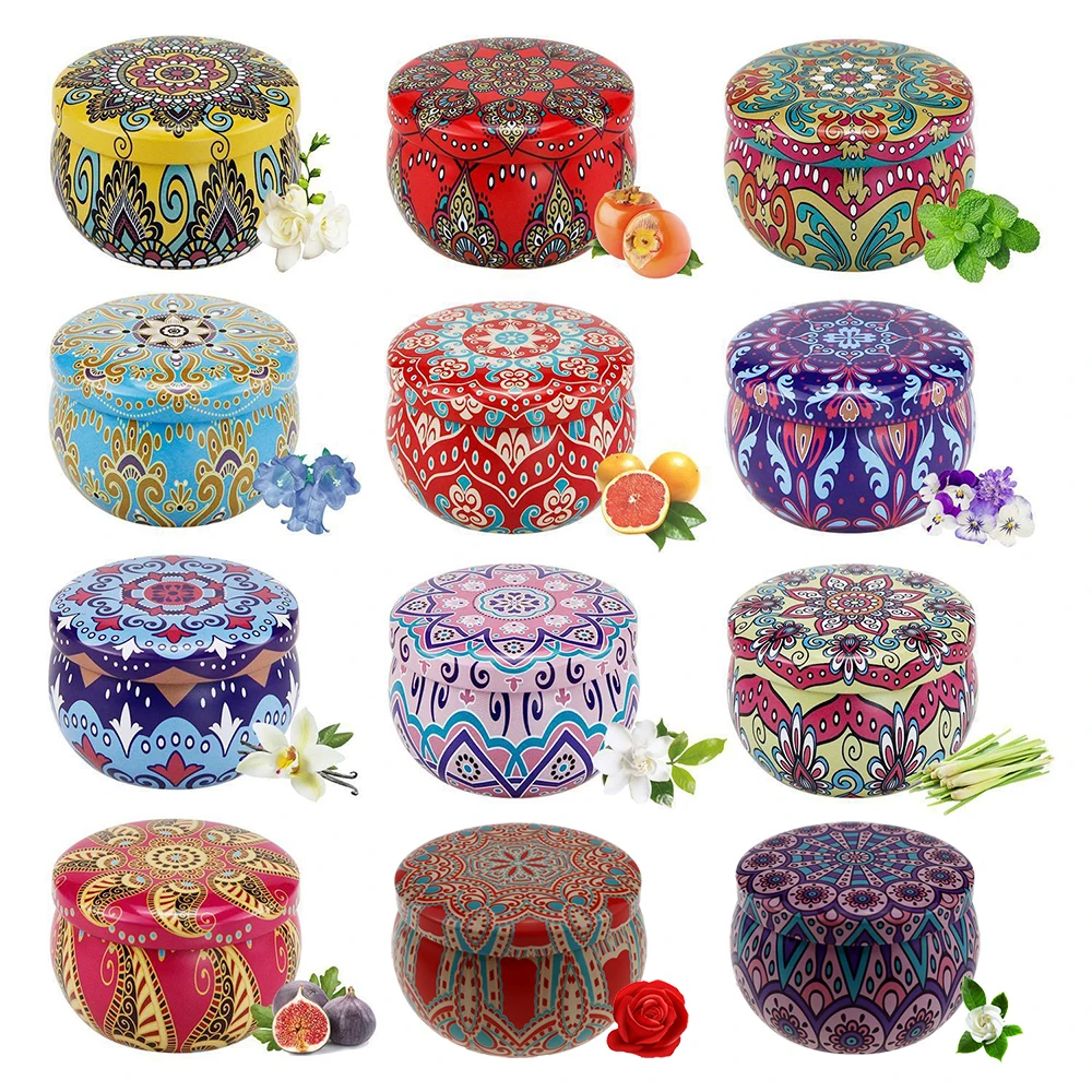 20PCS Candle Tin Latas 4.4 Oz Metal Redonda Recipientes Vazios Frascos