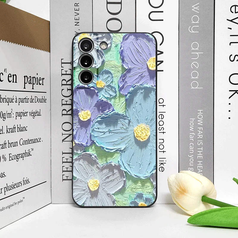 Artistic Floral Oil Painting Soft Silicone Phone Case Cover