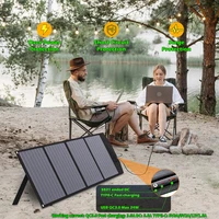 Panneau solaire pliable 2000W, chargeur portable haute efficacité 12V pour camping-car, camping, hors réseau et alimentation de secours 2