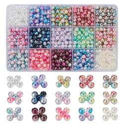 Enchanting Mermaid Jewelry Creation Kit - 900+ Pieces for Crafting Bracelets, Necklaces & Earrings (15-color 6mm)