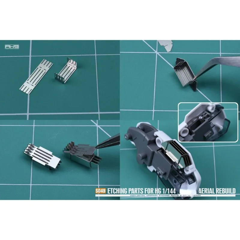 MADWORKS 에칭 부품 데칼, HG 1/144 공중 재건 모바일 세트 모델 세부 부품, 건물 취미 DIY 액세서리, S049