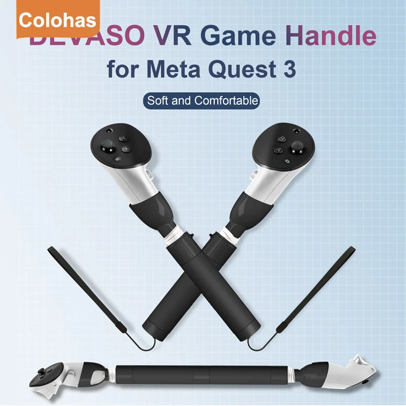 

VR Gorilla Tag Long Arms Grips for Meta Quest 3 Beat Saber Golf Club Baseball, Enhance VR Game Experience