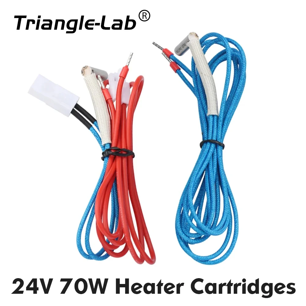 Trianglelab 3D-Drucker 6*20MM L-förmige 90-Grad-Winkel-Heizpatronen mit 100CM 24V 70W Kabel für 3D-Drucker