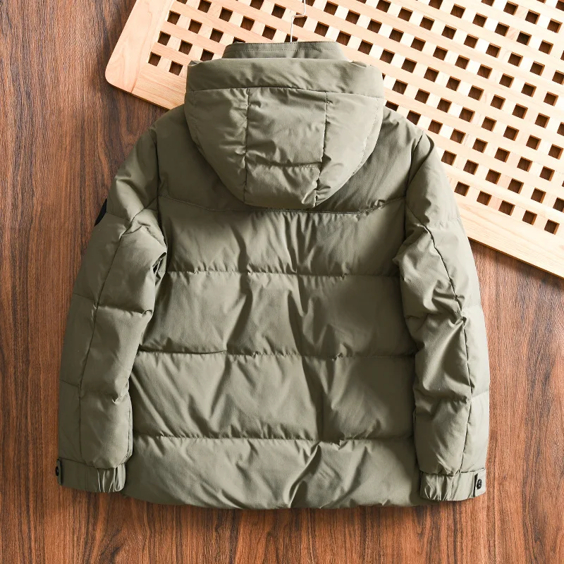 Men's Hooded Eiderdown Jacket 90 Down Graphene Technology Fabric Thick Warm Outdoor Trekking Camping Ski Tooling Coat Winter