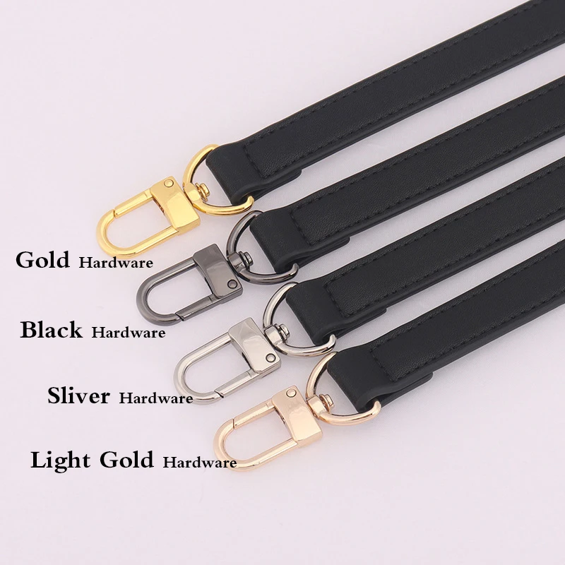 Short Bag Strap With Silver Gold Black Hardware Short Shoulder Strap Handbag Strap Genuine Leather Bag Belt Handbag Accessories