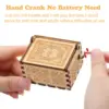 Vintage Engraving Wooden Music Box Hand-cranked Music Box Can't Help Falling in Love Music Box Wife Birthday Valentines Day Gift 4