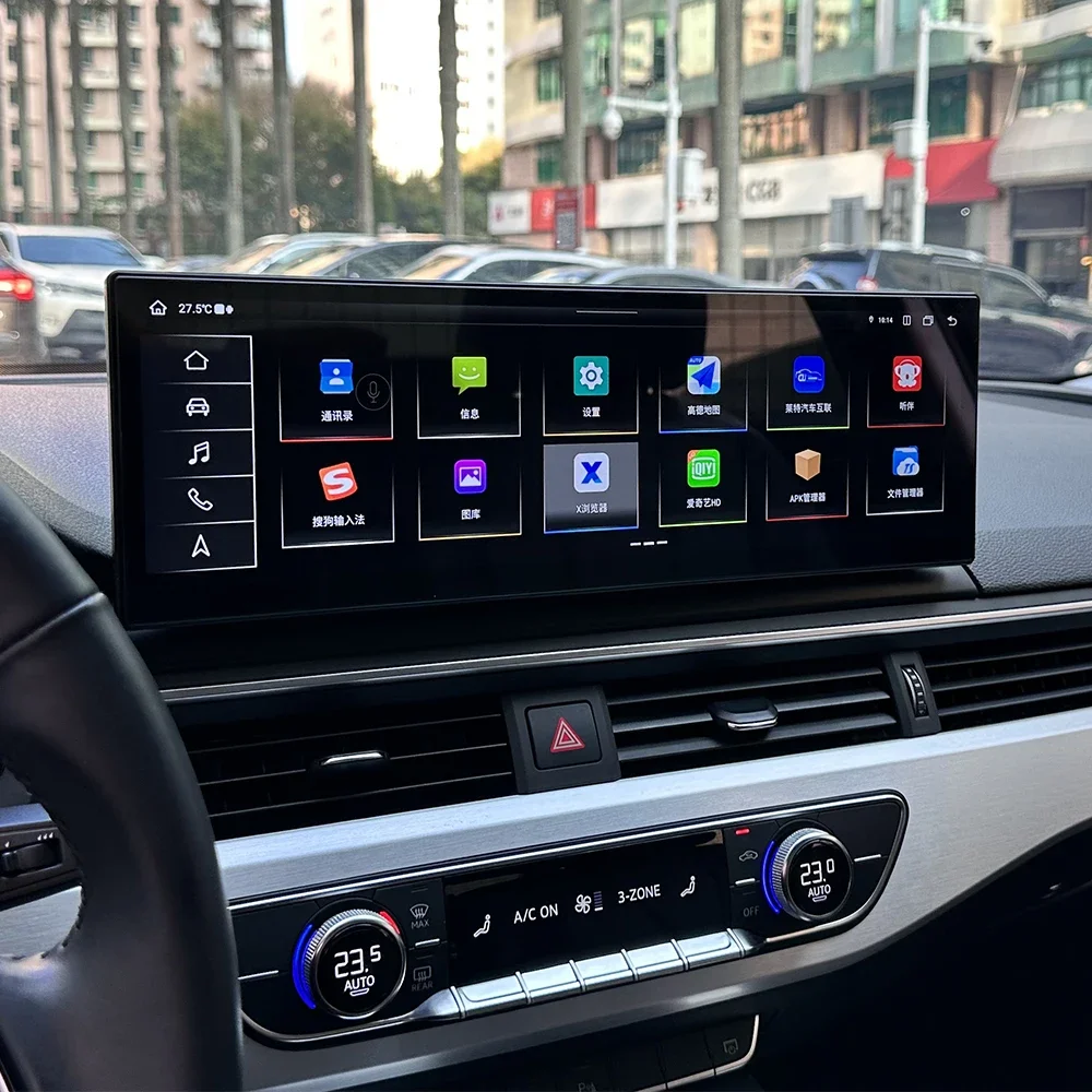 

Автомобильный беспроводной мультимедийный плеер Carplay, 14,9 дюйма, Android 2017, для Audi A4L A4 B9 A5 2019-, стерео, Wi-Fi + 4G