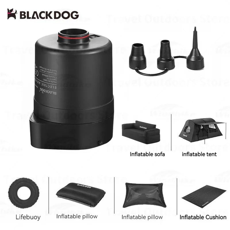 

Naturehike BLACKDOG Portable Electric Air Pump Outdoor Camping Air Cushion Bed Sofa Inflatable Pillow Multifunctional Air Pump