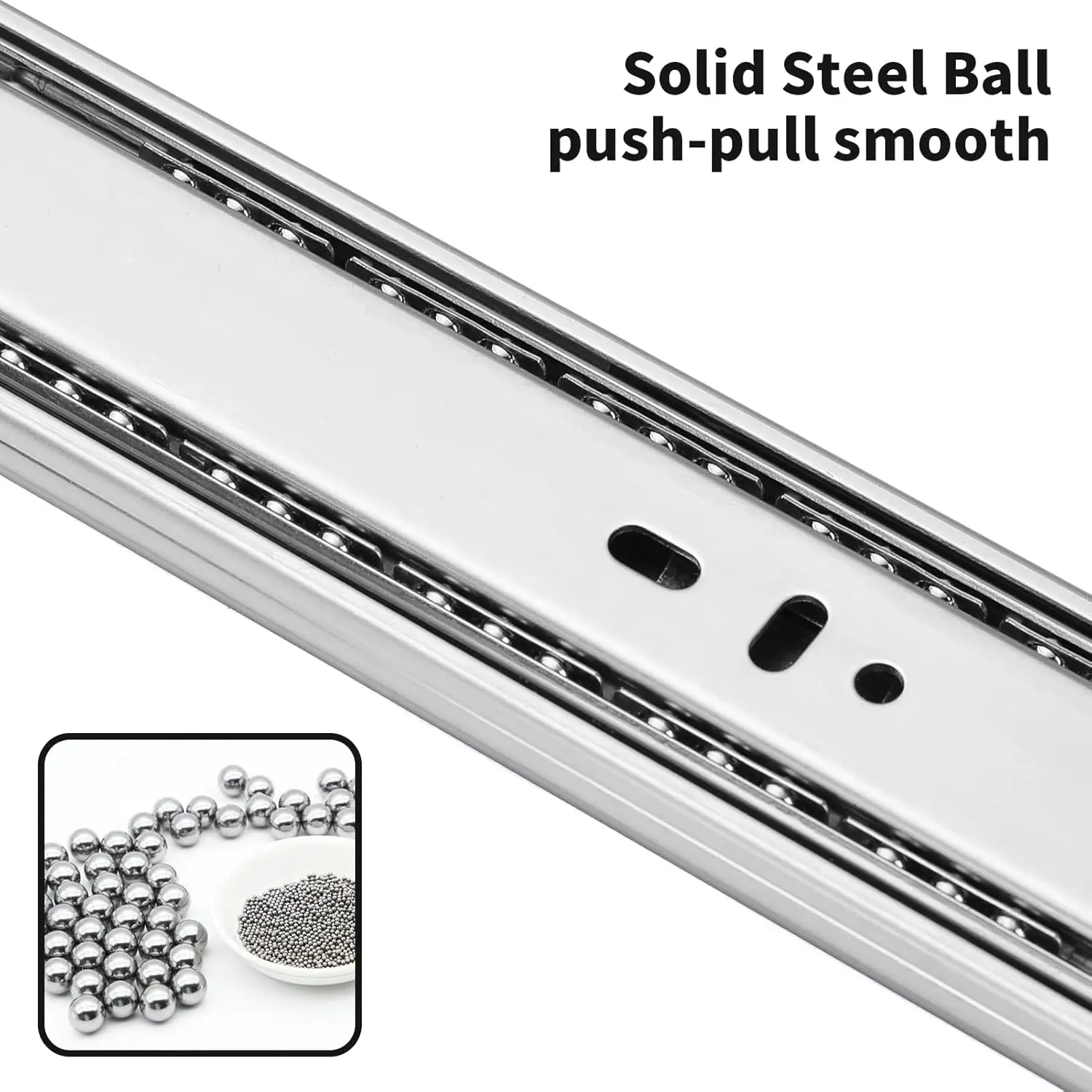 14inch Soft Self Close Drawer Slides 6 Pairs (12pcs) Full Extension Ball Bearing Drawer Slides 3 fold Full Stretch Side Mount 6