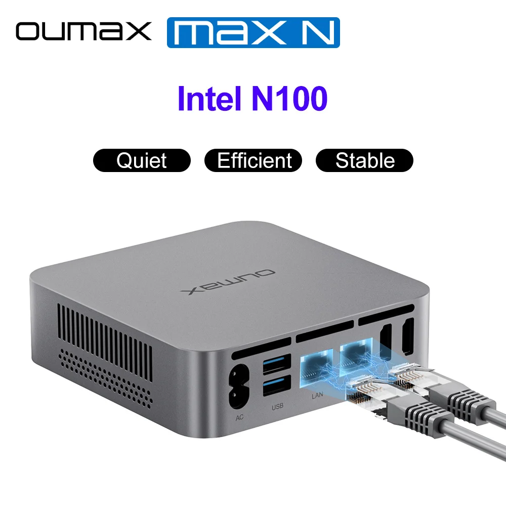Oumax-Mini PC Intel N100/TwineLake N150,16GB,500GB,N95,8GB,256GB
