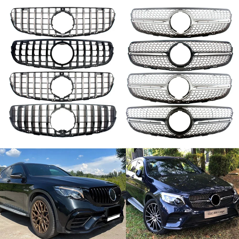 

Передняя решетка для гоночного центра, передний бампер для Mercedes Benz W253 GLC Class 2015 2016 2017 2018 2019