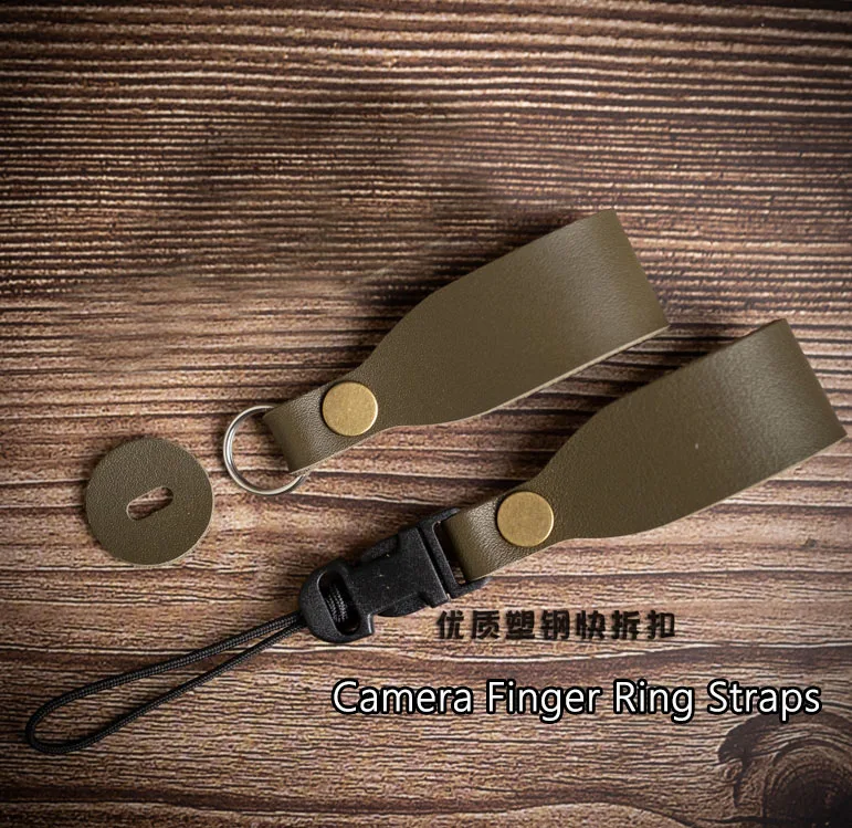 Cinturini Per Anelli Da Dito Per Fotocamera In Pelle Fatti A Mano Originali Cordino Per Telefono Per Sony A6000/A5100 Canon G7X/G1X Fujifilm X100F X10