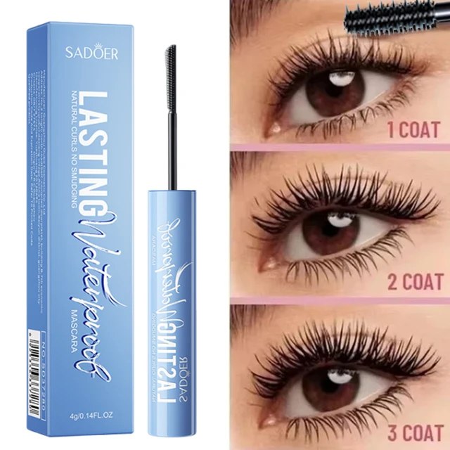 Mascara imperméable 5D pour allonger les cils, maquillage pour femmes, mascara imperméable en fibres de soie noires, cosmétiques coréens, nouveau 1