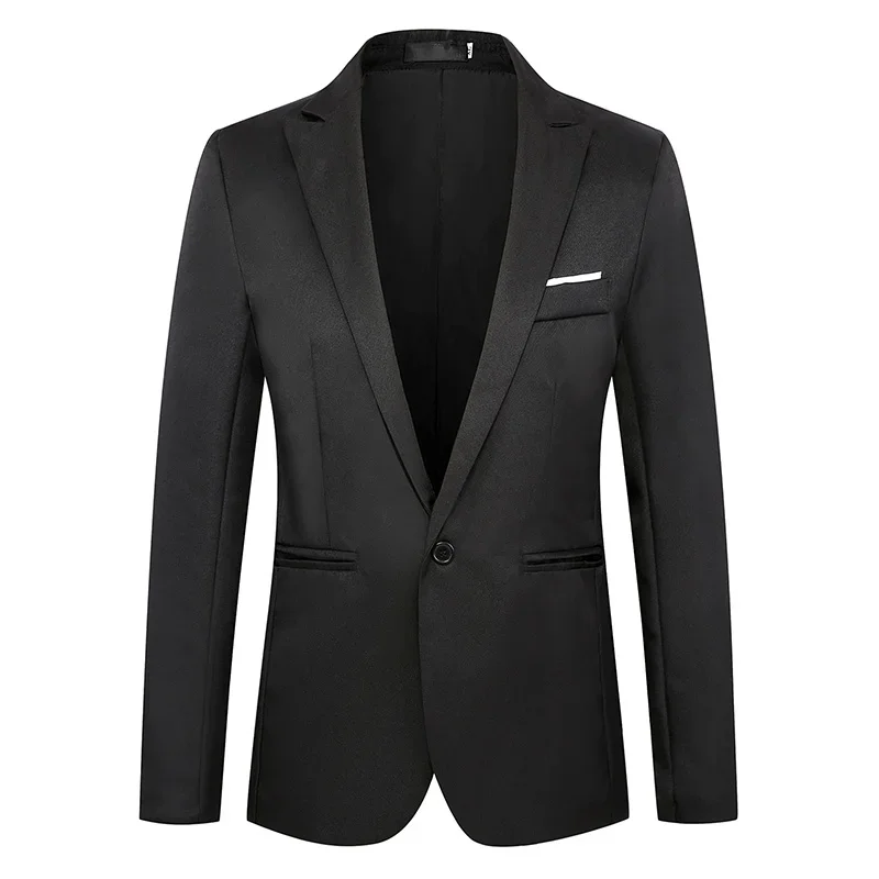 Autumn Men's Light Luxury Suit Outwear Casual Business Trendy Suit Jacket Solid Color Classic Button Up Costume Homme men suit jacket