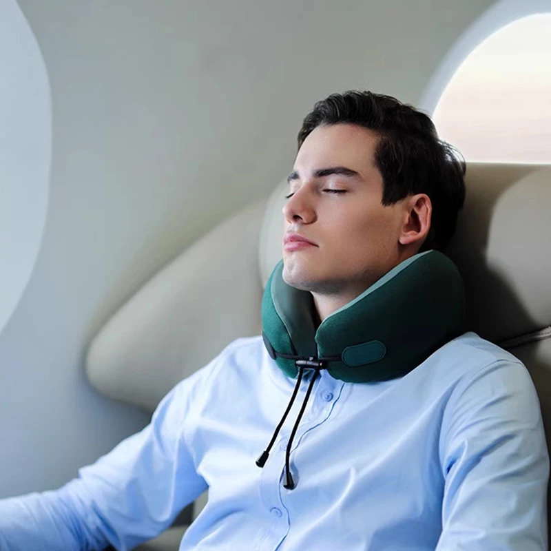 thumbnail image 2 of NAKANZI Travel Neck Pillow Airplane- Premium Memory Foam Pillow& Cooling Washable 2 of 10
