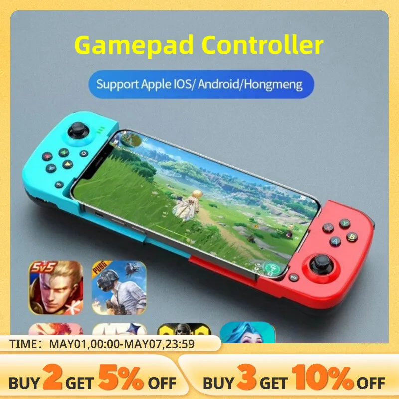 Gamepad Telescopic For Apple IOS Android PUBG Switch PS4 Stretch Wireless BT 5.0 Phone Eat Chicken Game Controller Joystick