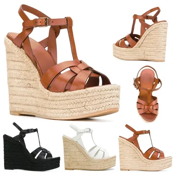 【Measure Your Feet Length Before Order】Women Luxry Wedge High Heel Strappy Sandals Fashion Sexy Evening Dress Party Shoes C-SL-6 1