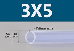 Premium Food Grade Clear Silicone Tubing - Flexible, Non - Toxic, Transparent Hose for Aquariums & Water Pumps (ID 3mm OD 5mm)