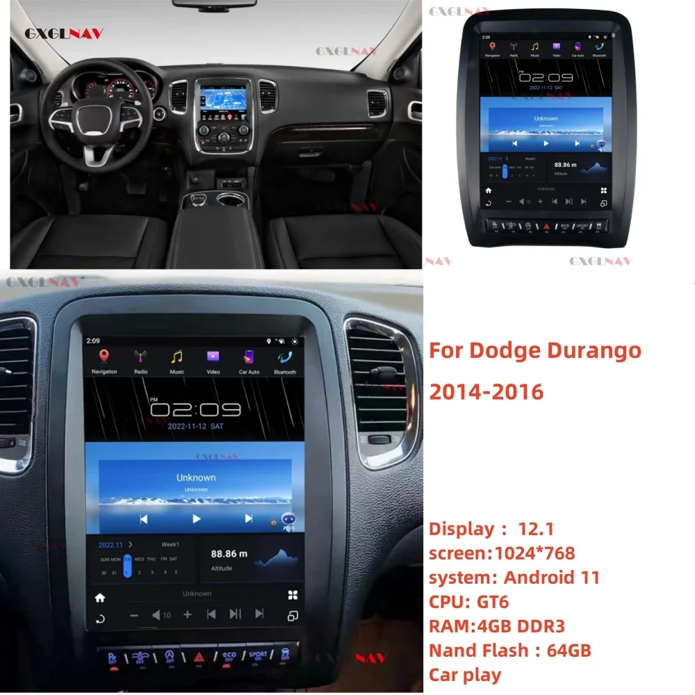 

Qualcomm GT6 Android 11 Auto Radio For Dodge Durango 2014 - 2016 Vertical Screen Car GPS Navigation Multimedia player Head Unit