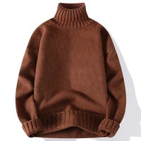 New Turtleneck Sweater Men Pullover Casual Solid Color Knitted Black Sweater Fashion Autumn Winter Men Clothing 2023 Sweater Man 1