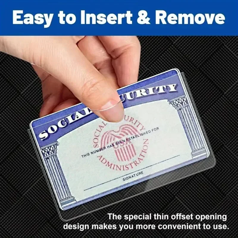 Card Protectors Mylar Soft Clear Credit Card Holders For Social Security And Medicare Cards 31