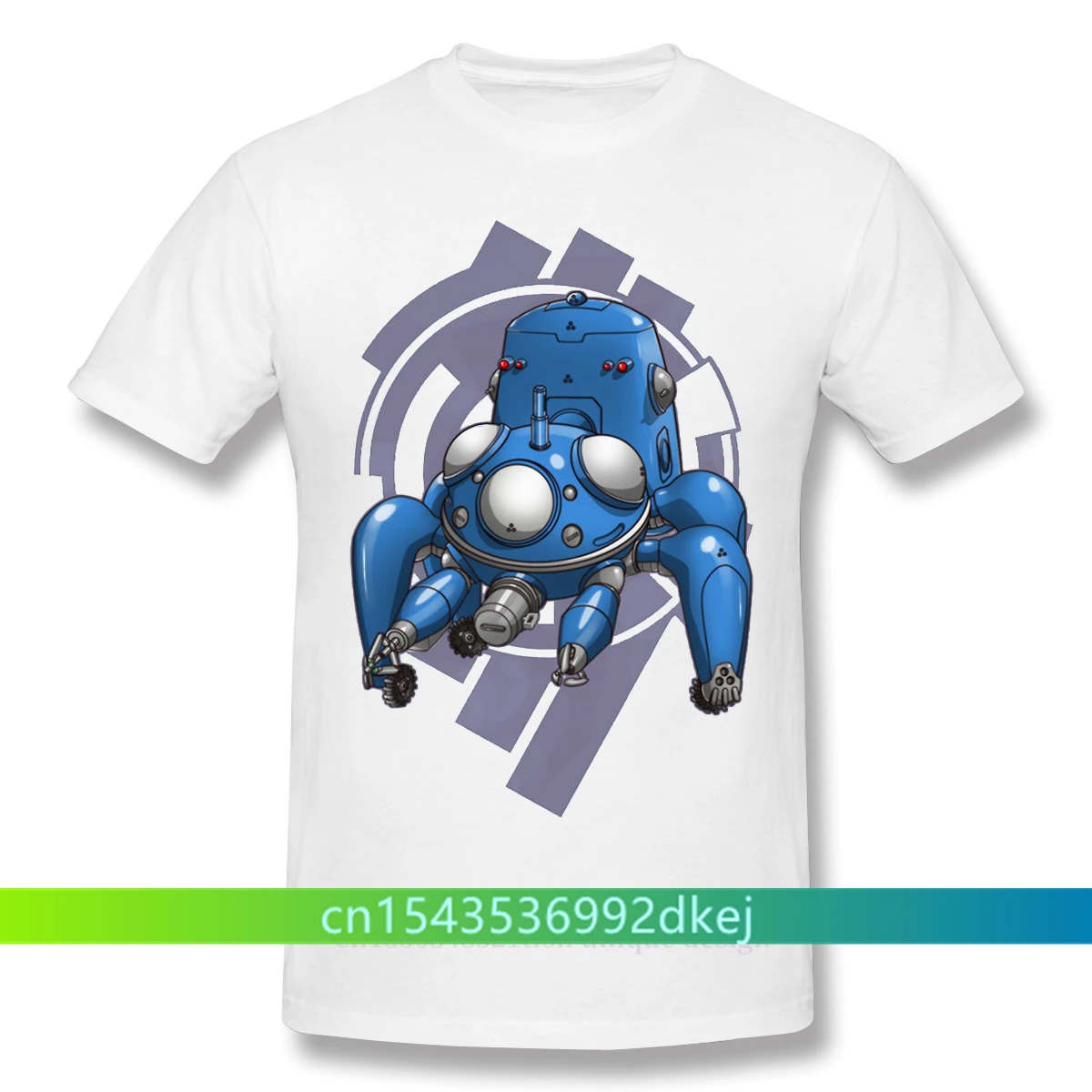 

Fashion Tachicoma Clothes Design Ghost in the Shell Cyborg Technology Ai Anime Cotton Camiseta Men T-Shirt