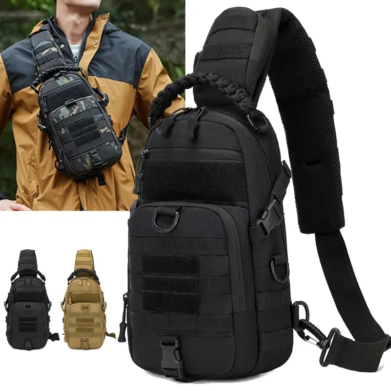 Men Tactical Chest Bag Sports Outdoor Hiking Climbing Cycling Fishing