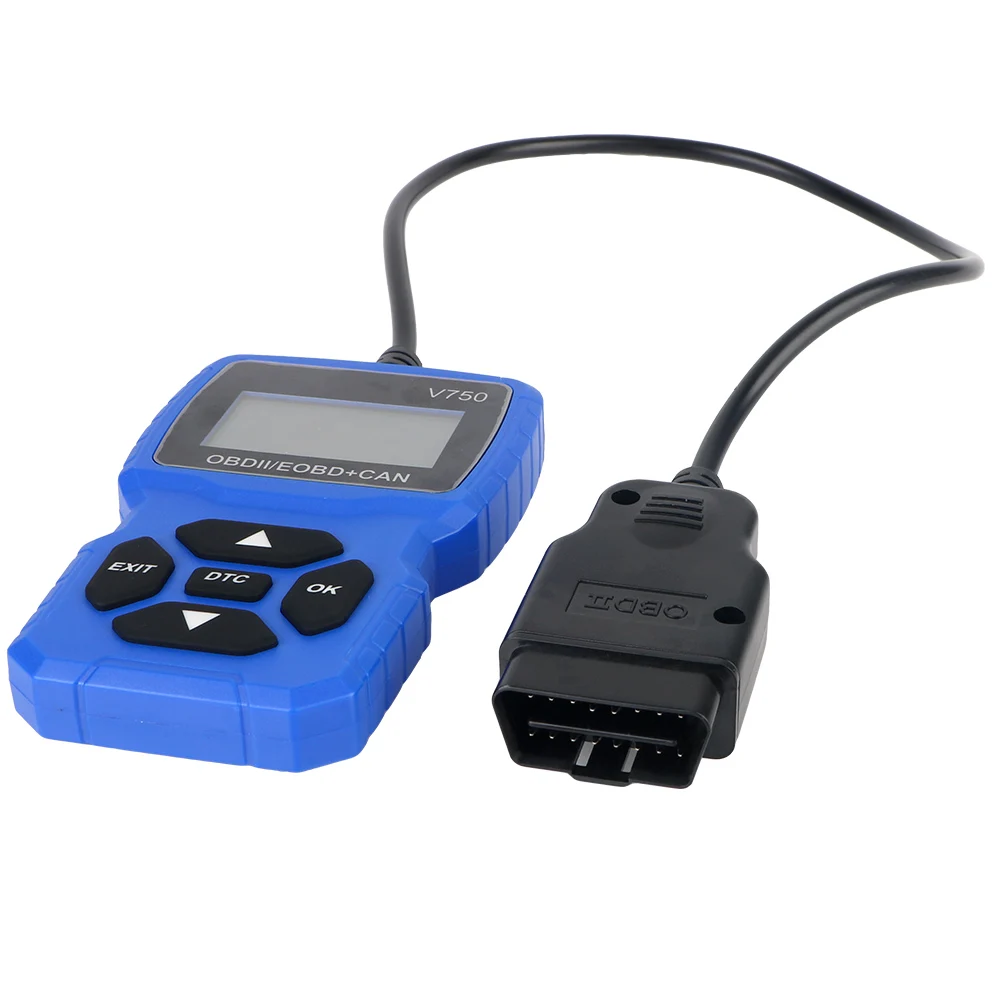 V750 Multi-language OBD2 Scanner Battery Tester Code Reader Check Engine System Car Diagnostic Tool Read Vehicle Information