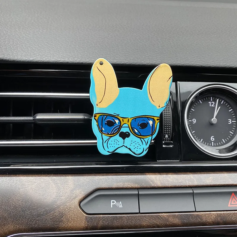 Car Ornament 5 Styles French Bulldog Auto Air Conditioner Outlet Decoration Dog Perfume Clip Air Freshener Car Tuyere Fragrance
