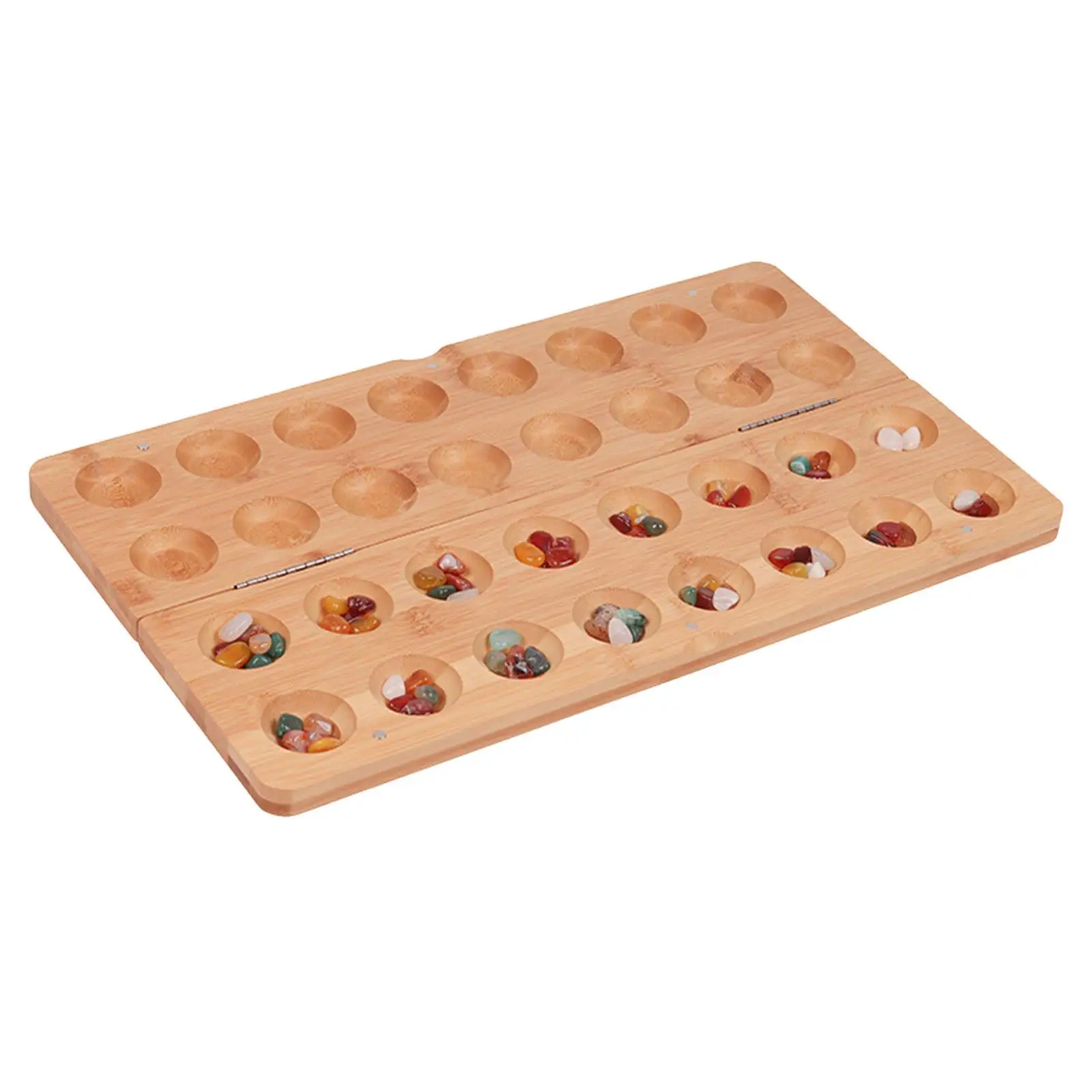 Wood Folding Mancala Board Game Family Games for Family Adults Ages 7+ 2