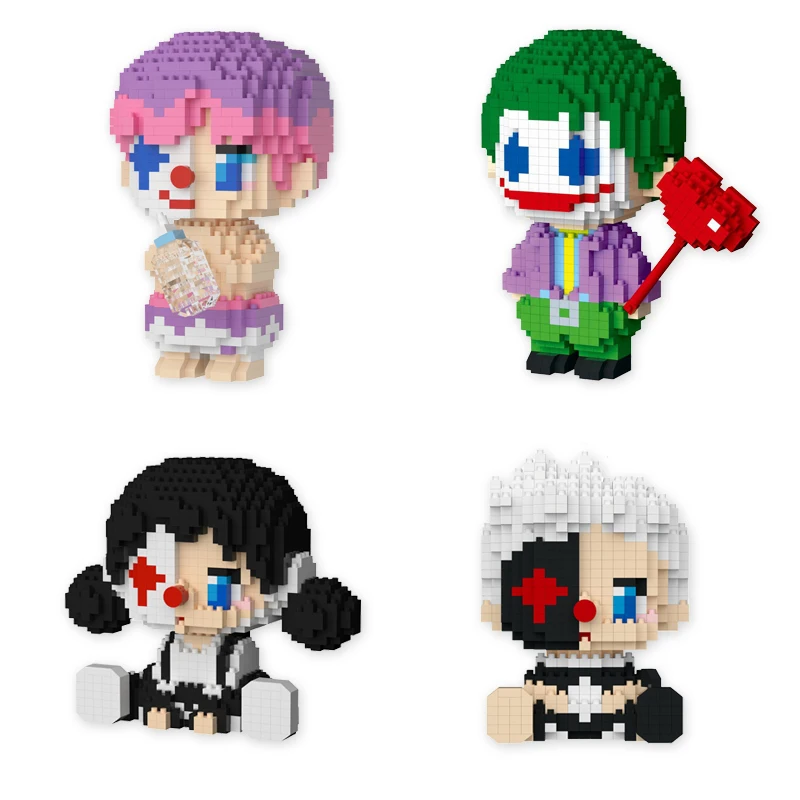 Kawaii Baby Joker Cruella Building Blocks Cartoon Assemblato Modello 3D Creativo 805 Pezzi + Mini Mattoni Giocattoli Per Bambini Regalo Di Natale