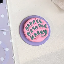 Korean Purple Polka Dot Magnetic Phone Case with Magsafe Stand and Chain - Galaxy Z Flip5 (Only Stand)