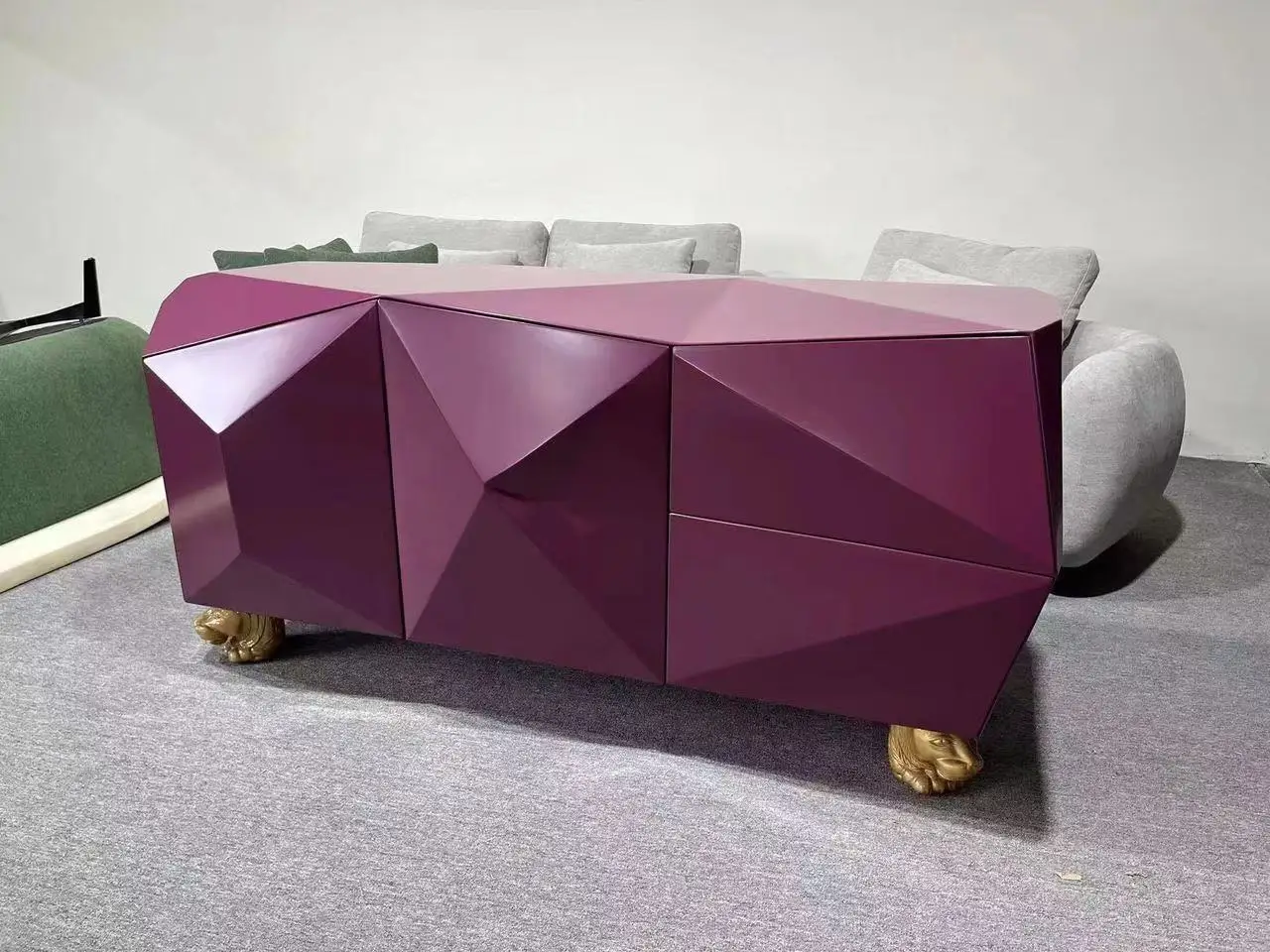 Living room dining furniture Hotel design Wooden metal beautiful side panel furniture Multifunctional buffet cabinet Living room