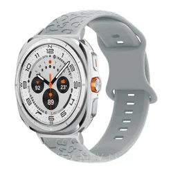 Leopard Print Silicone Sport Watch Band - Sculpted Bracelet Strap Accessories for Galaxy 7 Ultra 47mm (13 Cloud gray)